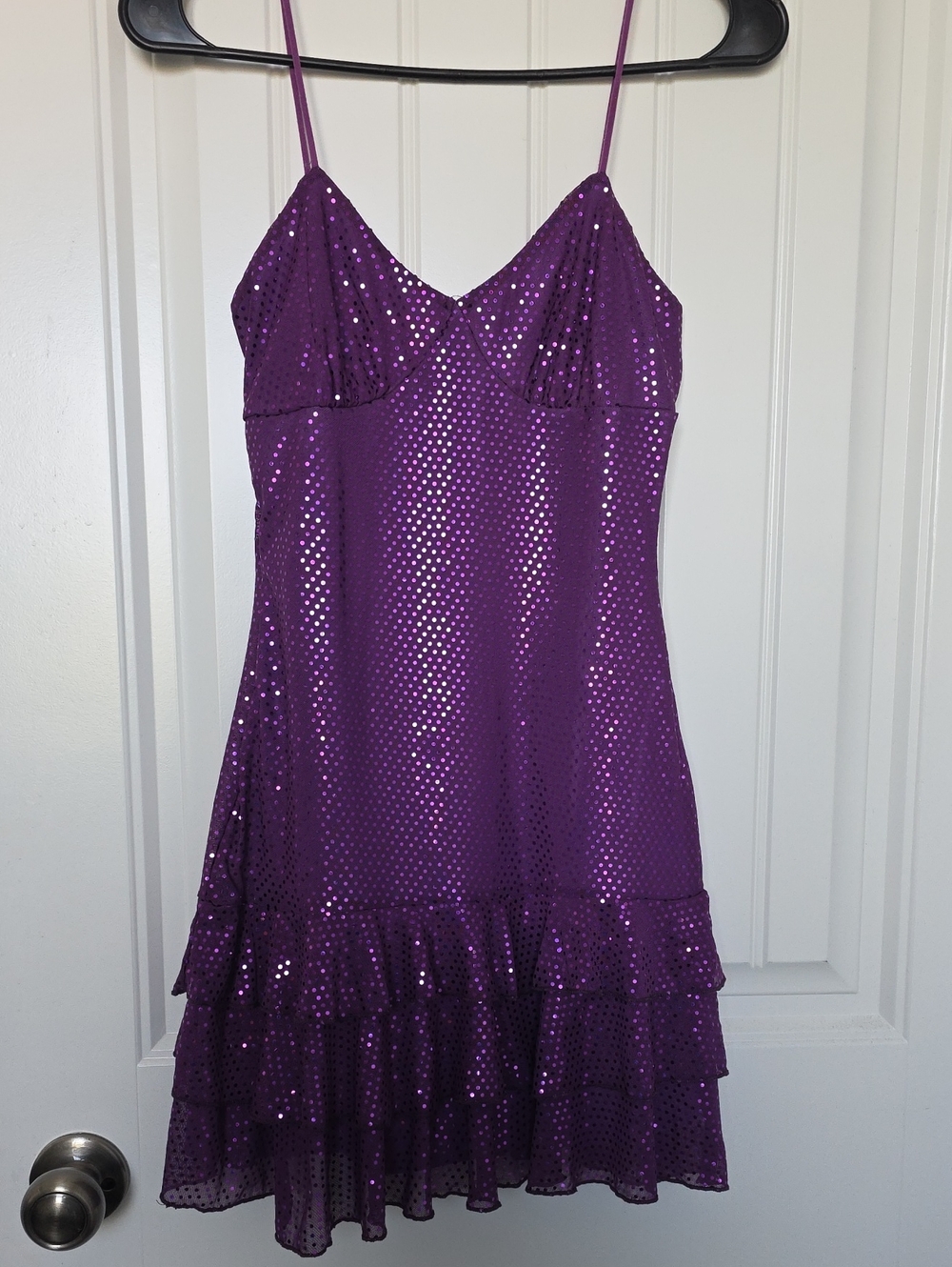 Purple Sequences Sparkly Party Dress
